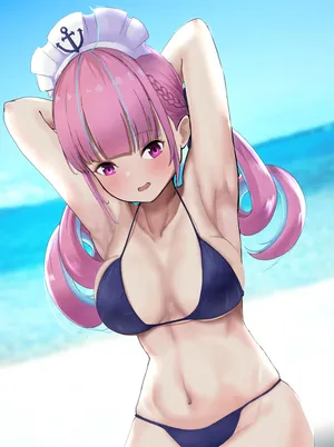 [ニジョ] あくたんと海デート差分すべて (ホロライブ)