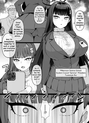 [Kusayarou] Blue Archive MC Tsukatsuki Rio ga Maso Mesu Bitch ni Otosare Omanko Gakuen ni Tenkou suru Manga 9P (Blue Archive) [English]