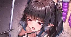 [白黒だるま] 台座に固定され凶悪バイブに凌辱されるシチュ