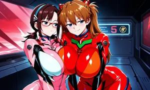 Neon Genesis Evangelion - Mari & Asuka daidoujilv ai generated