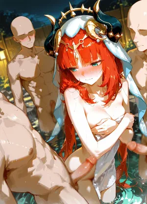 【星柱力】 ニィロウ、男湯に挑戦 [AI Generated]