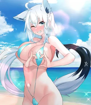 [聖水BAR] フブちゃんおっぱいハート (ホロライブ)