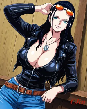 NICO ROBIN THE BIKER  [CjinAI] [AI Generated]