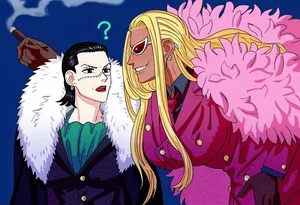 [ONE PIECE]  DoflamingoxCrocodile yuri/shota by @mg_cls/白