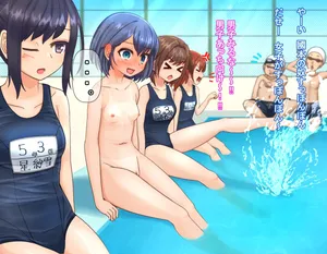 [Mahorama] Mizugi o Wasureta Bachi de Zenra de Pool no Jugyou o Ukeru JS [English, Japanese]