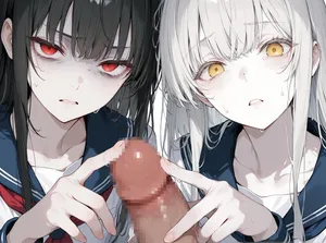 【RiUrA】オリジナル 黒白百合少女  [AI Generated]