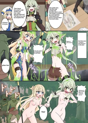 [Nihon Dandy (Matsuno Susumu)] High Elf Archer & Priestess whose clothes were melted by slime (Goblin Slayer) [English, Japanese]