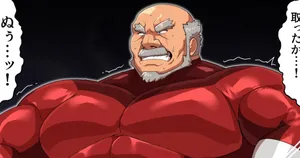 [Skeb request + addition] Veteran strong-faced white-haired bald macho hero's high ○ re fall (Pixiv Fanbox)
