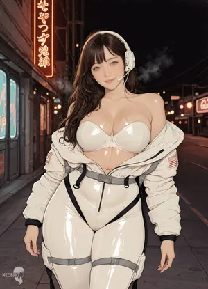 [AI Generated][NeoBijo]astronauts outfit，Bunny Girl，Cat Girl，chubby girl